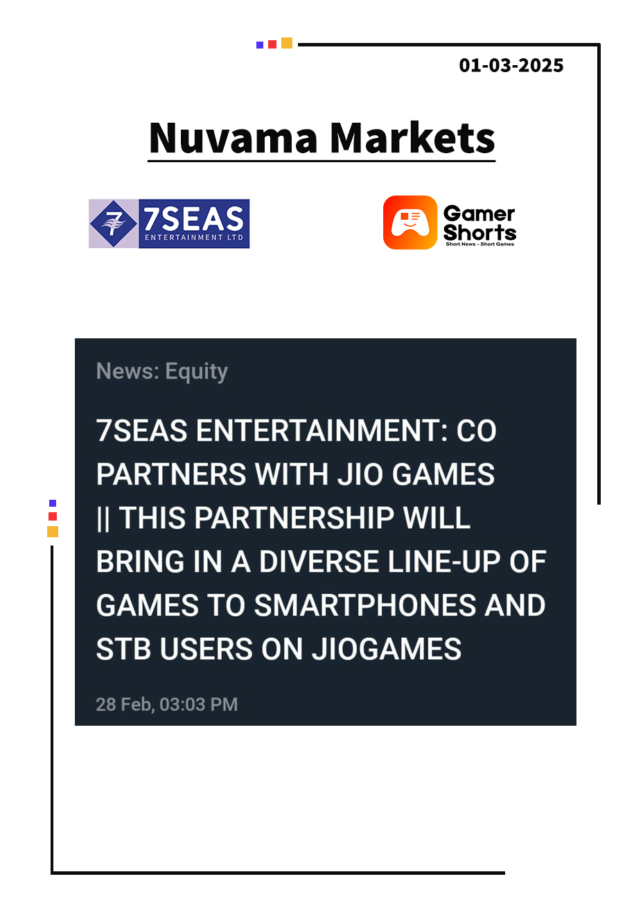 JioGames x 7Seas Entertainment: Expanding the fun across screens